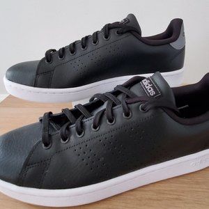 Adidas Men's Advantage Sneaker Black/Gray Size 9.5 - Cloudfoam (2019 Model)